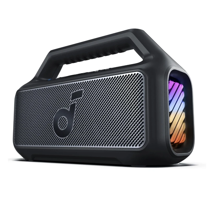 اسپیکر بلوتوثی انکر مدل Soundcore Boom 2 A3138 با طراحی مقاوم، صدای بیس‌دار و نور هماهنگ با موزیک